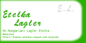 etelka lagler business card